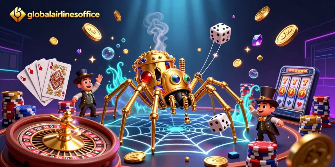 Experience thrilling wins at globalairlinesoffice with steampunk characters in a vibrant casino scene.