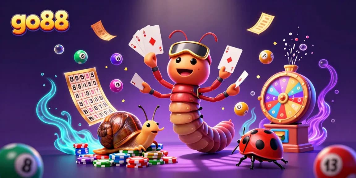 Experience the thrilling gameplay of go 88 with a vibrant 3D cartoon illustration showcasing excitement and chance.