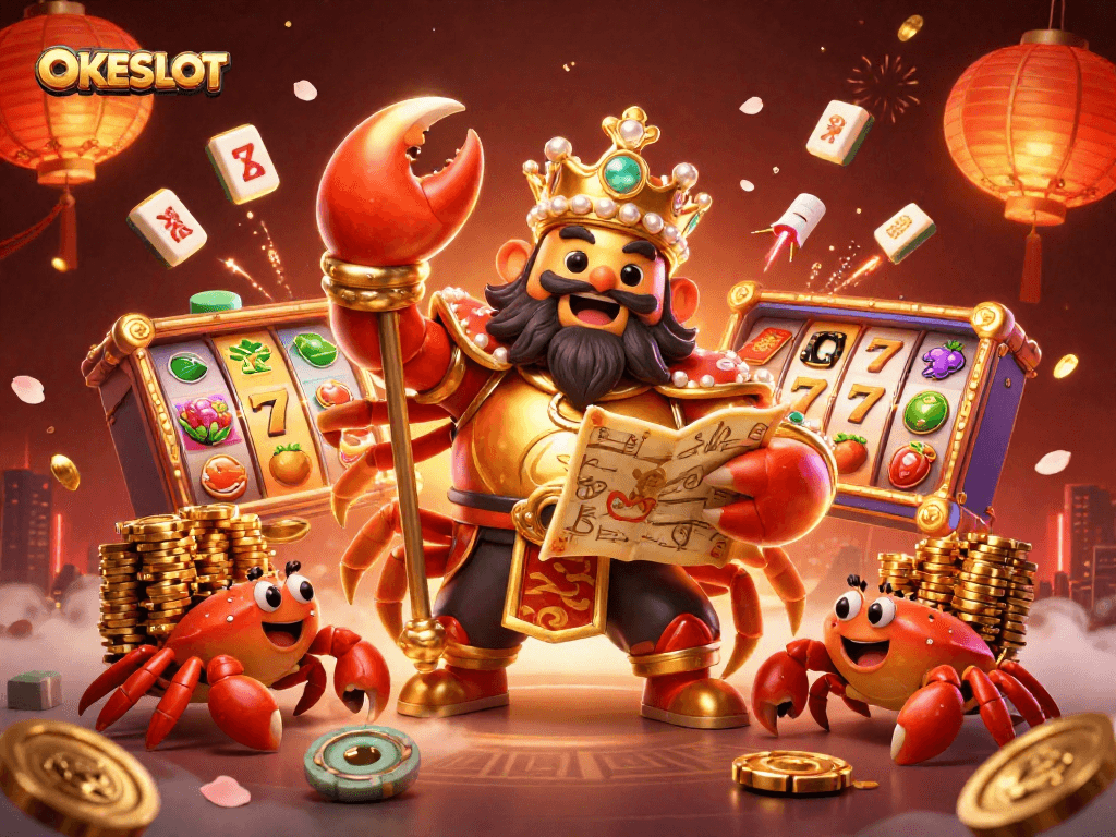 Mendapatkan kemenangan besar dengan OKESLOT, kepiting emas besar memimpin hadiah slot yang megah.