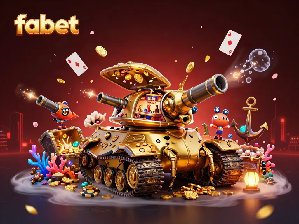 Experience the thrill of fabet gaming with a vibrant and detailed miniature casino scene inside a golden beetle tank.
