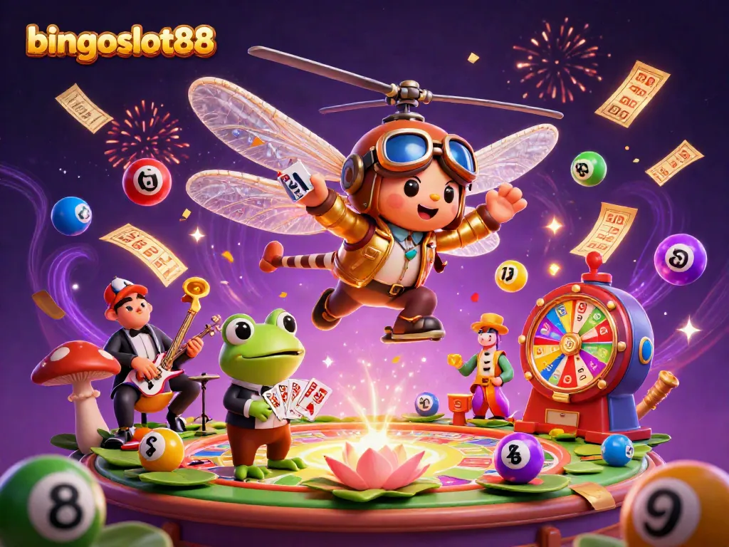 BINGOSLOT88 menyuguhkan pengalaman bermain slot seru di kasino digital dengan karakter unik.
