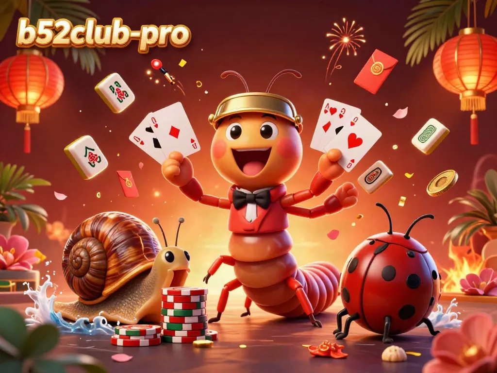 Experience thrilling games with b52club-pro's lively dealer scene full of colorful casino elements.