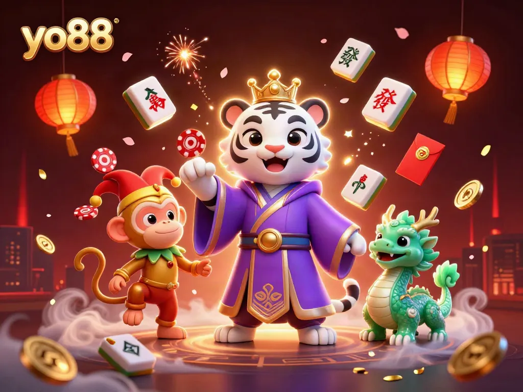 Play engaging games at yo88 with stunning visuals and lively characters in a vibrant casino setting.