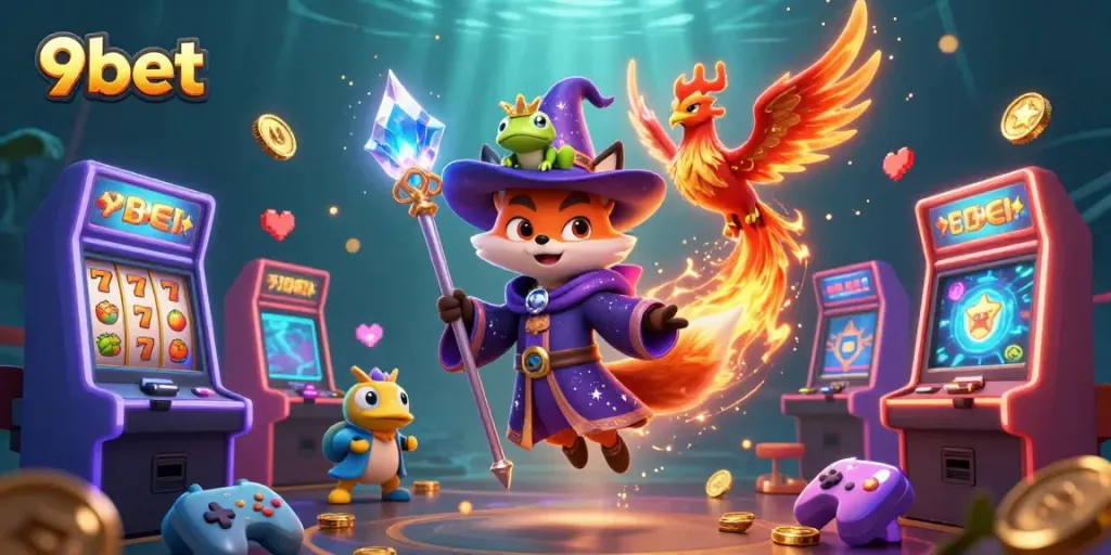 Experience thrilling slot action with 9bet's colorful 3D casino characters and games