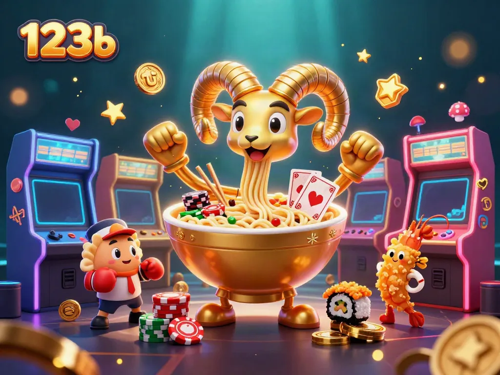 Engage in exciting gameplay with 123b, featuring vibrant characters and dynamic casino elements.