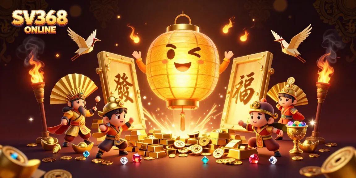 Engage with SV368 ONLINE's premium casino experience featuring golden lantern spirit and dazzling treasures.