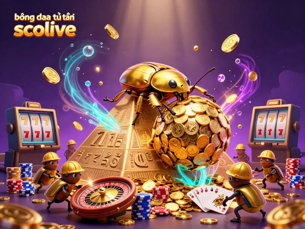 Experience bóng đá trực tuyến socolive with our vivid 3D illustration showcasing dynamic casino elements and vibrant energy.