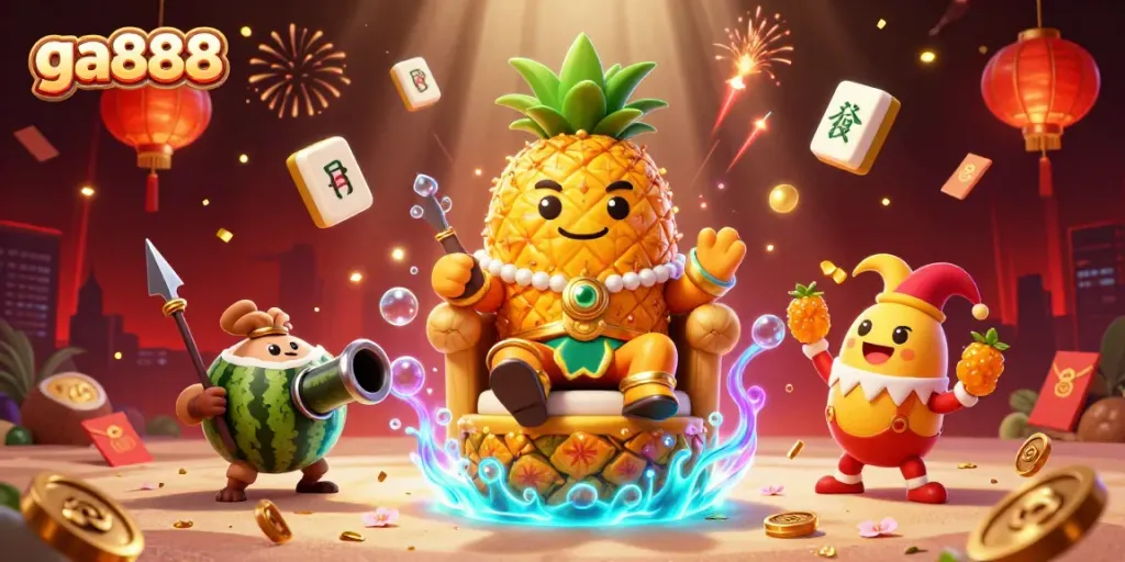 Experience vibrant gaming action at ga888 with lively characters and dynamic casino elements.