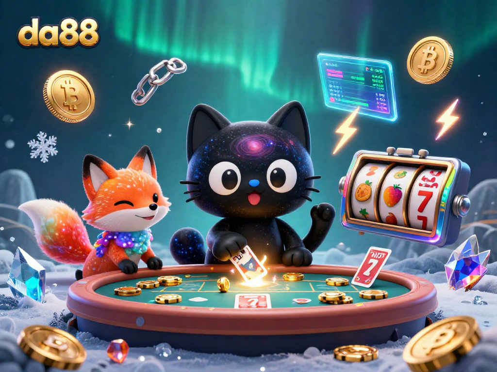 Engage in the vibrant world of da88 casino with cosmic-themed gaming elements and characters.