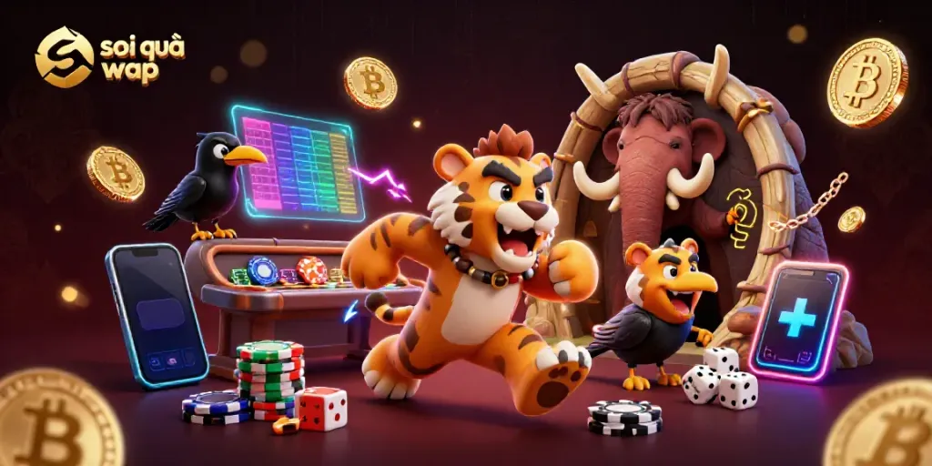 Engage with soi cầu wap featuring a historic casino run by a clever caveman and companions