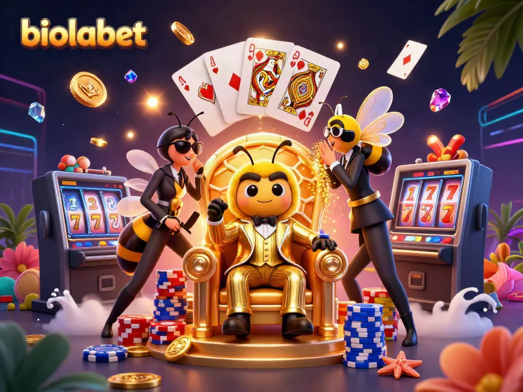 Play casino games with biolabet's vibrant illustrated bumblebee mob boss and golden riches.