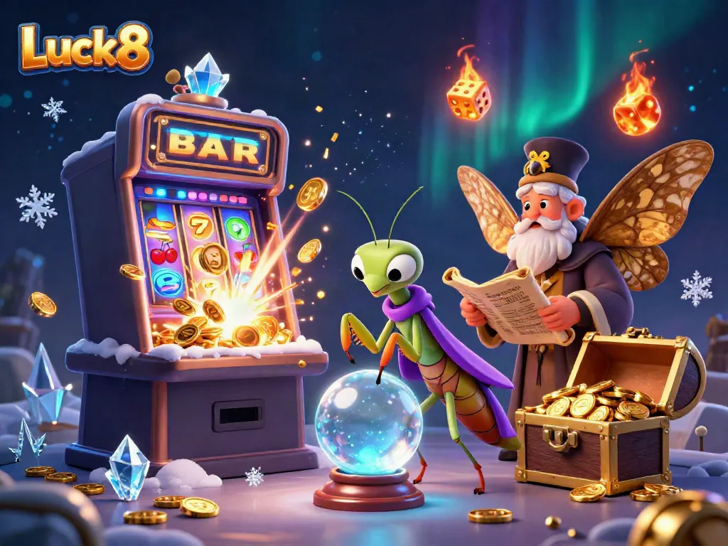 Engage with Luck8 through dynamic gambling adventures featuring vibrant 3D characters and casino elements.