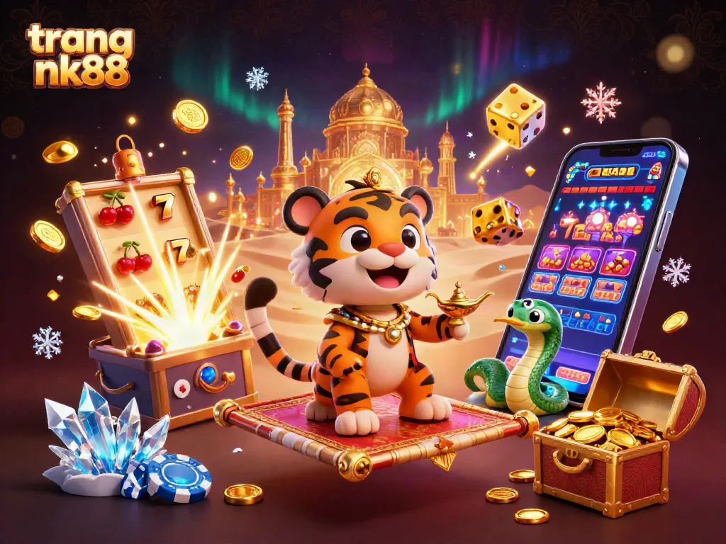 Experience excitement with trang nk88's casino games featuring interactive characters and vibrant game elements.