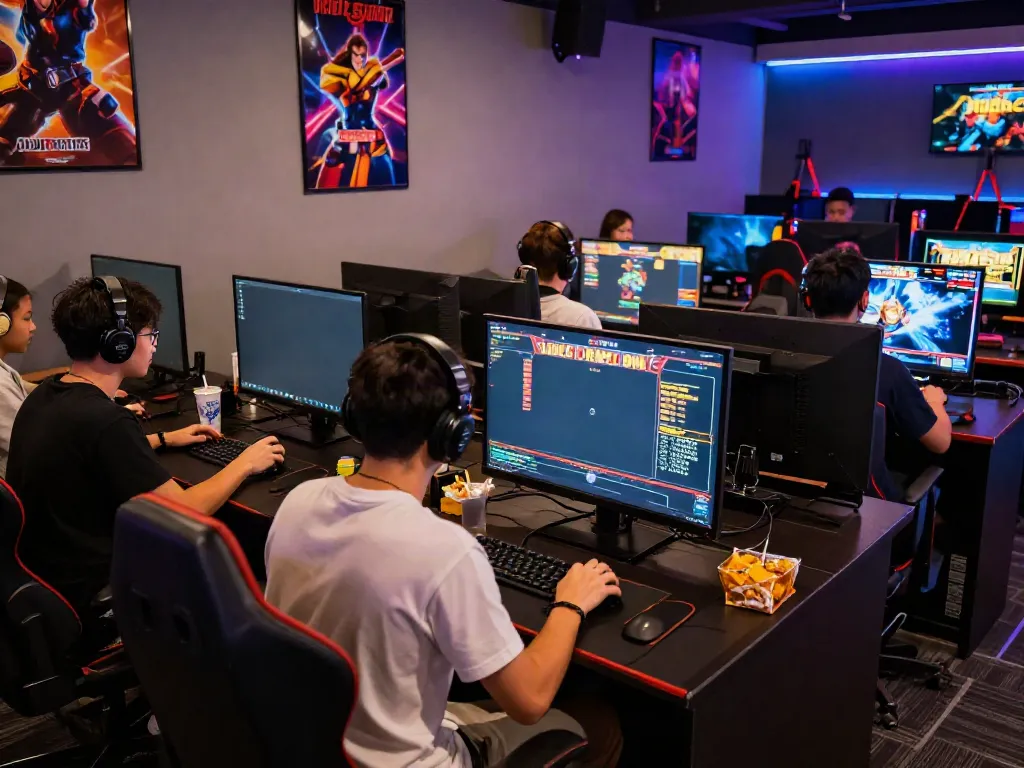 Players engaged in an exciting slot gacor hari ini game, showcasing a vibrant and modern gaming environment.