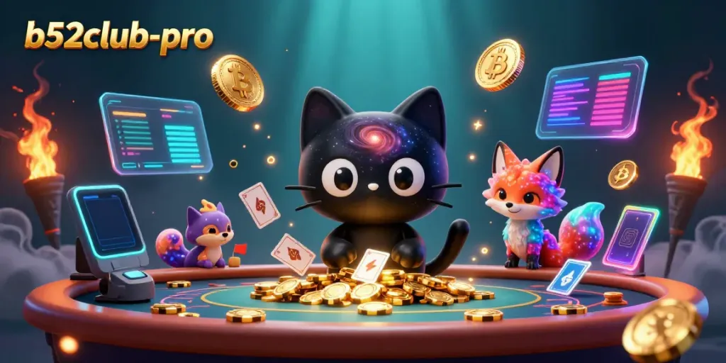 Experience cosmic excitement at b52club-pro with celestial characters and crypto gaming elements.