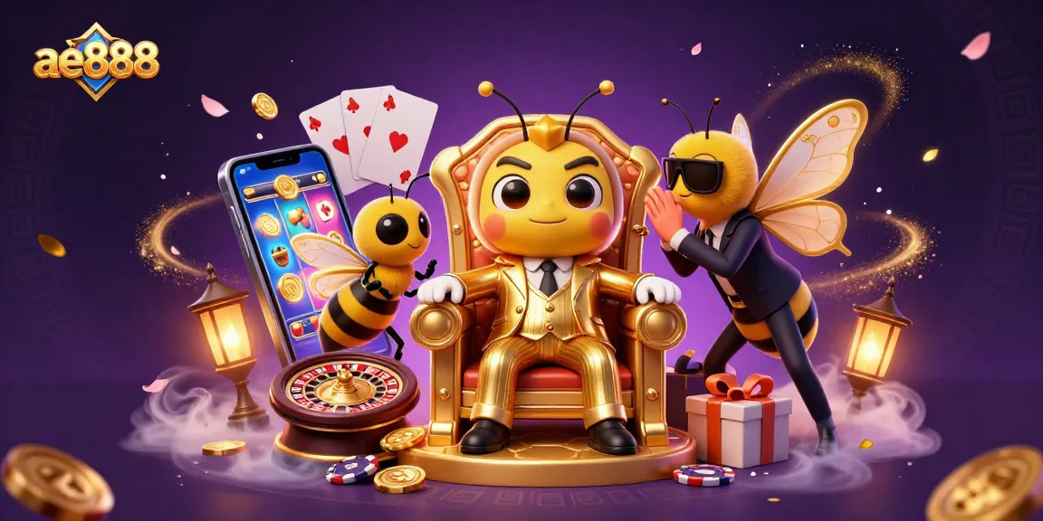 Play slots and win big at ae888 in a vibrant casino-themed scene.