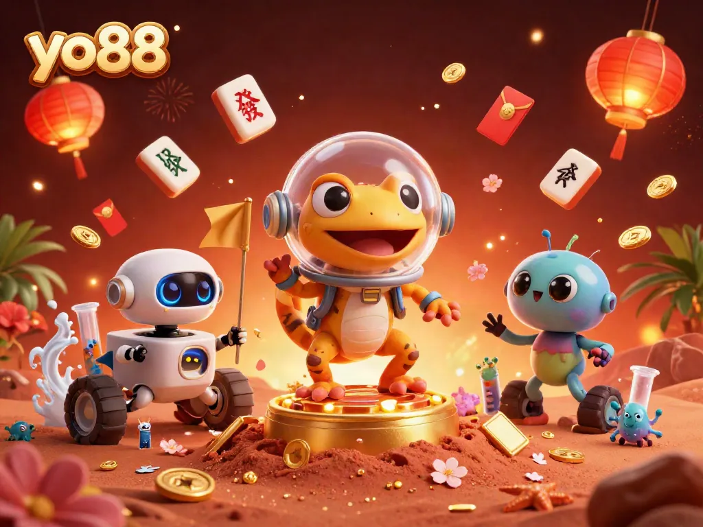 Experience the thrill of yo88 with a vibrant alien gaming adventure in a cosmic casino.